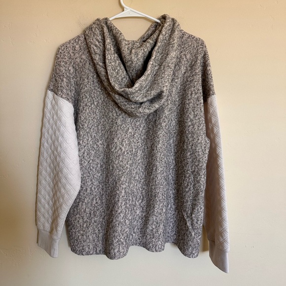 Madewell Quilted-Sleeve Hoodie Sweatshirt - Picture 4 of 6